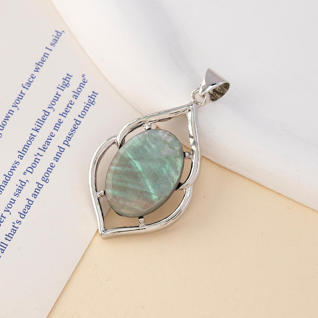 1Pc Reiki Healing Crystal Pendant, European and American Geometric Style Natural Stone Gems Charms for DIY Women Necklace Accessories, Jewelry Making