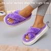 Fashion Fashion Cross Strap Fluffy Slippers Women 2024 Winter Warm Fur Home Slippers Woman Comfortable Soft Sole Non Slip Indoor Shoes