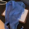 Pearl Triangle Hair Band Solid Color Triangle Bandana Fashion Hair Silk Scarf  Girls