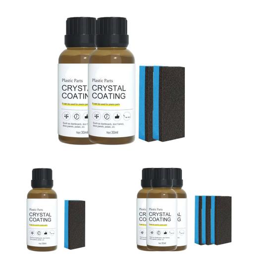 Car Leather Restorer with Sponges 30ml Car Interior Coating Agent Leather Care Solution for Couches Sofas Furniture