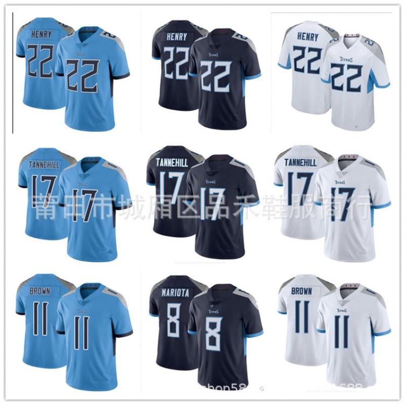 NFL Tennessee Titans Custom Football Jersey Henry 22 Willis 16 Burks 98 Embroidered Team Apparel Men Women