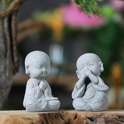 Статуэтка Маленького Будды Очаровательный Будда Настольные украшения для гостиной Устойчивая к выцветанию Отличный материал Материал: смола Потрясающий дизайн