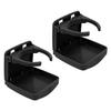 Foldable Car Cup Holder, Convenient Storage Space Saver, Easy To Clean Car Drink Holder with RV Camper Screws (Black) HF‑PA))