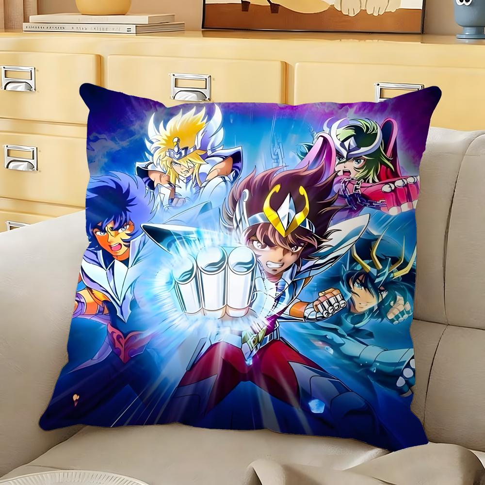 Anime SSaint SSeiya Cushion Cover Soft Durable Reversible Pillow Cover Home Car MultiScene Daily Comfort Pillowcase