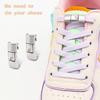 Press Lock Shoelaces Without Ties 8MM Width Flat Elastic Shoelace Sneakers Kids Adult No Tie Shoe Laces for Shoes Accessories