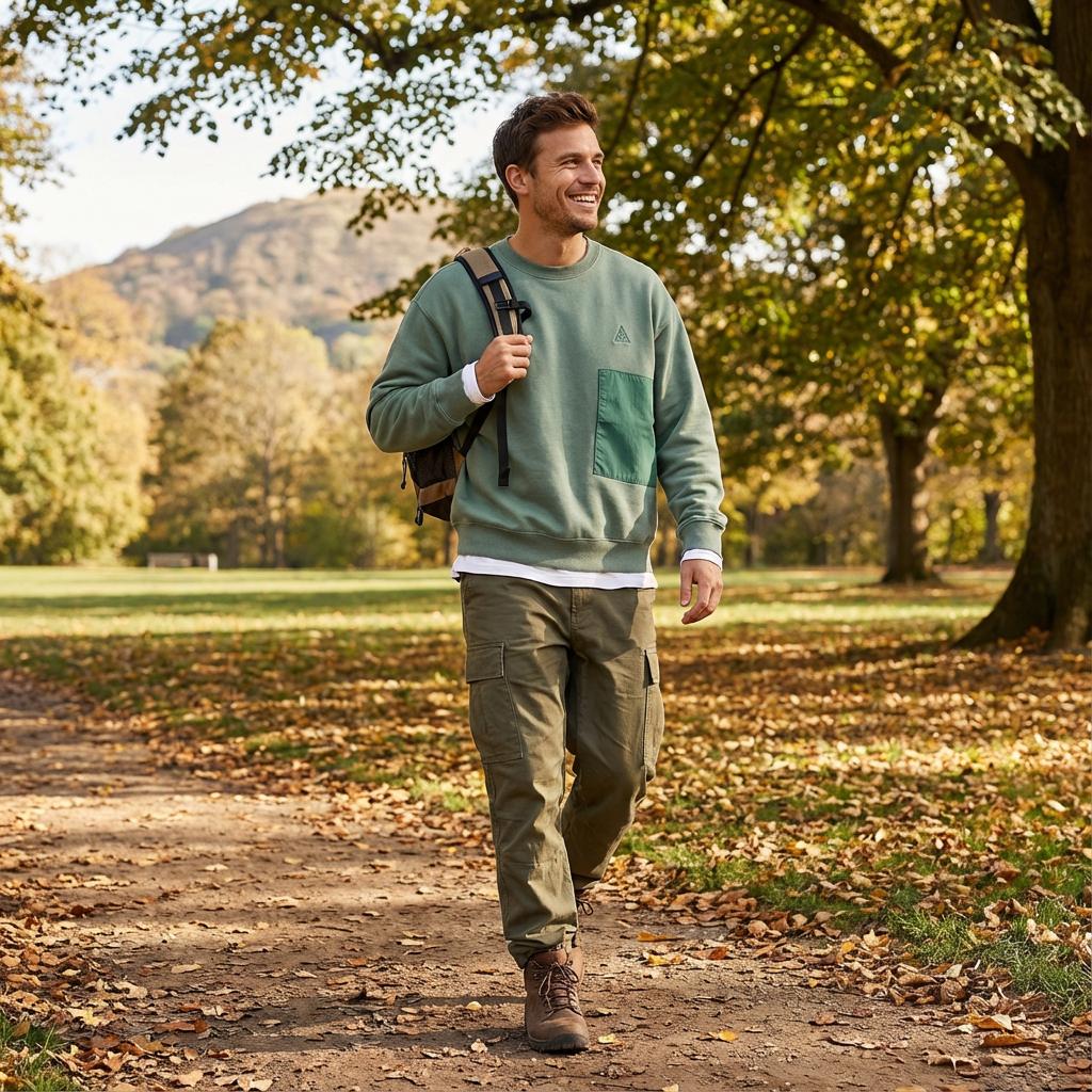 Nike ACG Пуловер на флисовой подкладке с контрастными карманами Мужские топы Зеленый CV0683-365