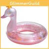 Wholesale Cute Girl Underarm Swimming Ring With New Stock Sparkly Pink Swan Crown Design