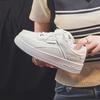 Летние белые туфли для женщин, студенческие модные туфли с толстой подошвой, увеличивающие рост, дышащие повседневные туфли для уличной стрельбы, скейтбординга