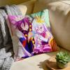 Чехол на подушку из стираного льна для аниме «Нет игры — нет жизни», мягкий, дышащий, декоративный чехол для дивана, домашняя наволочка