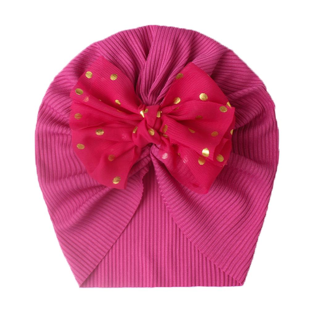 Cotton Baby Hat Solid Color Big Bow Baby Girls Beanie Cap Toddler Kids Baby Boy Headwrap Caps Accessories