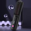 Cordless Hair Straightener Brush with 3 Temperature Settings Portable Mini Hair Straightening Comb Rechargeable Fast Heating Electric Hot Brush