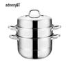 Пароварка Adneny 28 см, двухъярусная, из нержавеющей стали 304