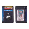 Men's Anti-Magnetic Card Holder & Coin Purse with Zipper Tracker Slot, Ultra-Thin Design