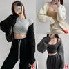 Open Front Solid Color WomenBolero Shrug Cardigan Cropped Casual Bolero for Everyday Date Nights Parties