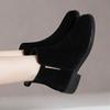 Autumn and Winter New Velvet Medium Heel Martin Boots Thick Heel Matte Leather Thin Women's Short Cotton Boots