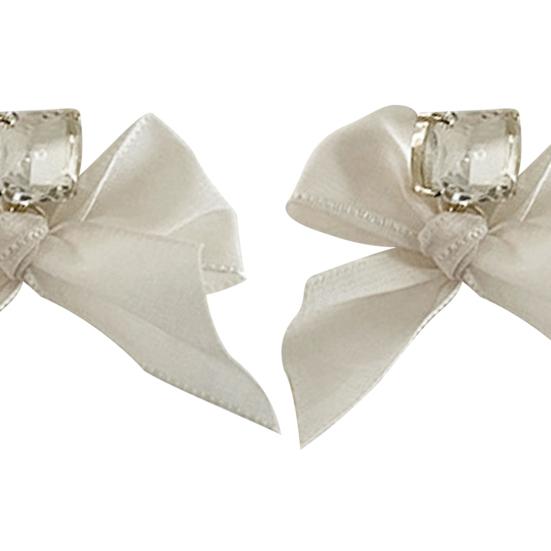 1 пара висячих сережек с бантом, тканевые украшения, милые долговечные серьги для вечеринки