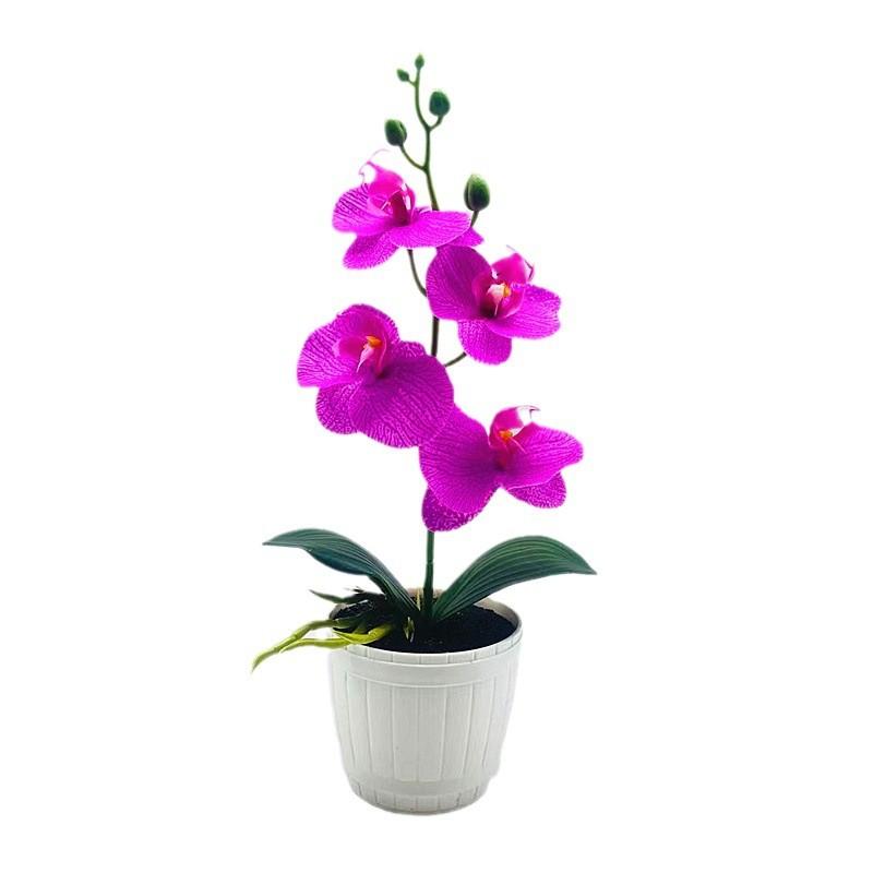 Phalaenopsis Faux Flower Arrangement With Injection Molded Craft For House Decoration And Gift