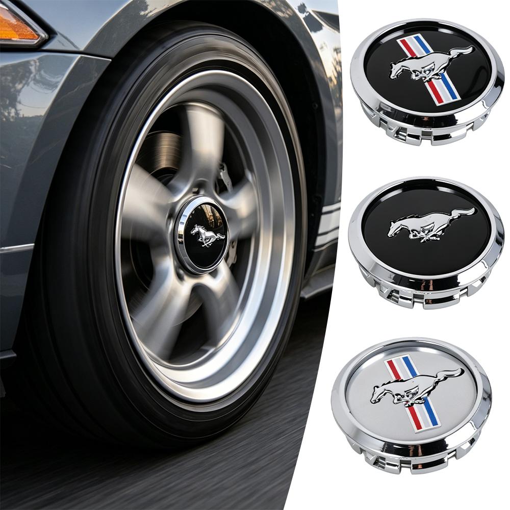4Pcs 68mm Car Wheel Center Hub Badge Caps Tire Hubcap Auto Accessories For s5 Mustang Focus Fiesta Mondeo Kuga Ranger Edge ST s5