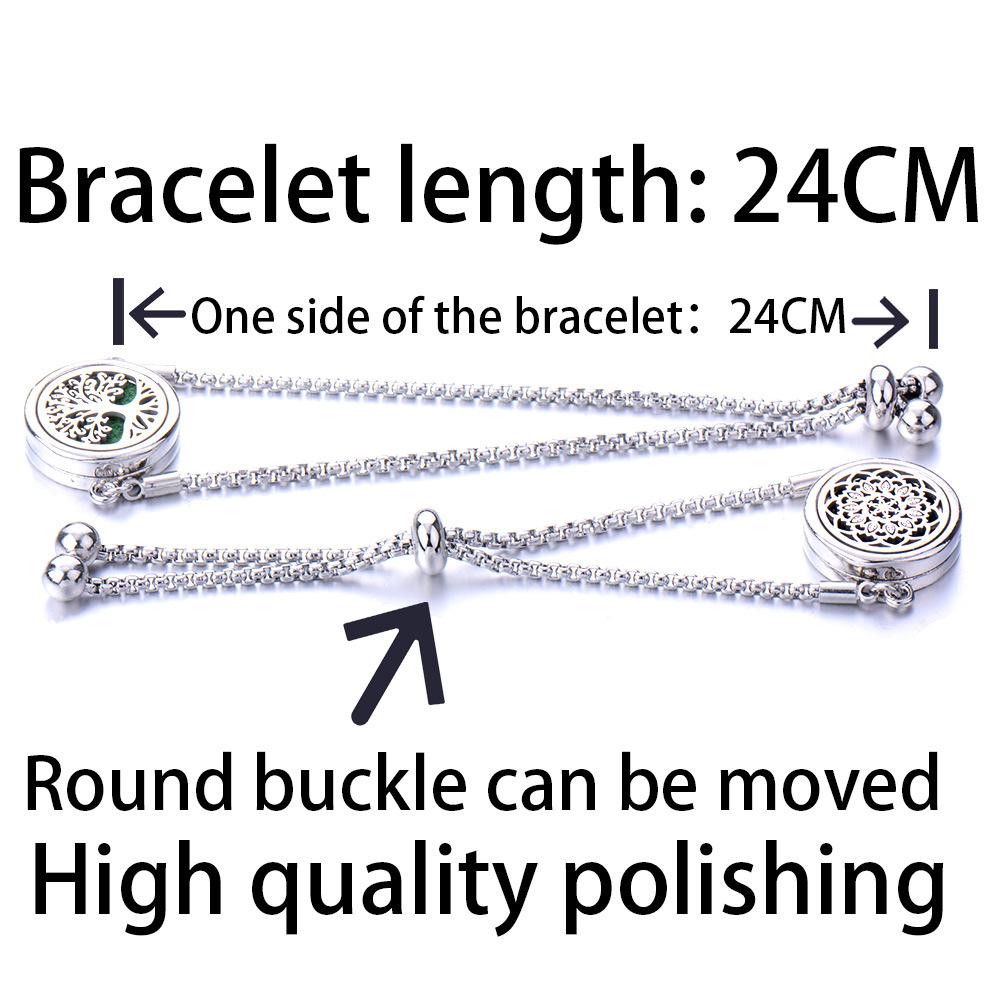 Модный магнитный браслет из нержавеющей стали для ароматерапии