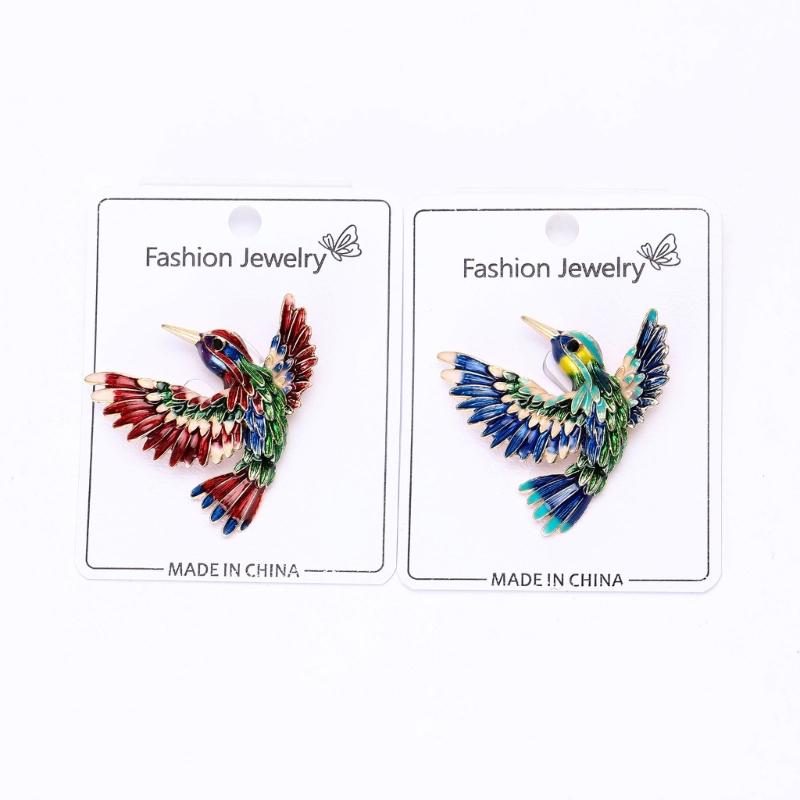 Stylish Alloy Bird Brooch with Vibrant Enamel Coating Rustproof Designs Lapel Accessory for Women Friend Gift Occasions