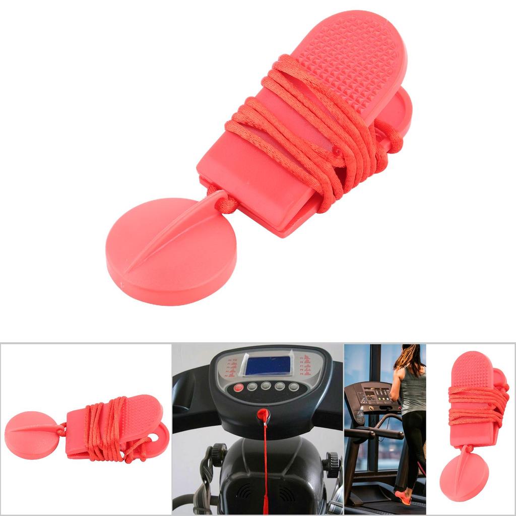 Беговая дорожка Универсальный предохранительный выключатель Блокировка Спортивная беговая машина Ключ безопасности Красный(Большой размер)