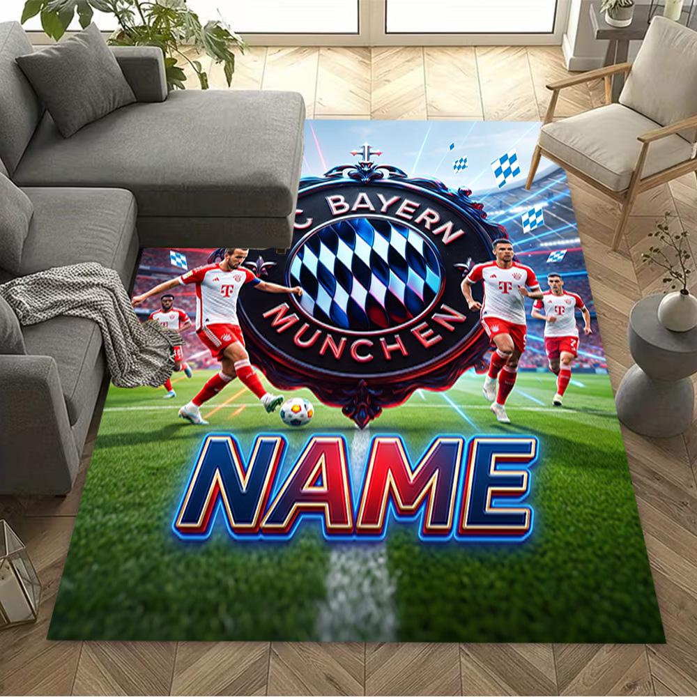 Bayern Munich Graffiti Art Area Rug Suitable for Entryway Game Room Bedrooms Living Rooms Anti-slip Rug Office home decor