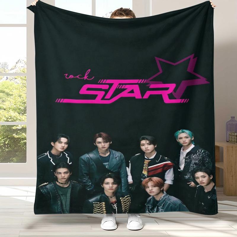 HD Фланелевое одеяло со Stray Kids Kpop Звездой, Ультрамягкий теплый плюшевый плед для дома, спальни, кровати, дивана, Чехол для кемпинга, пикника, Подарок