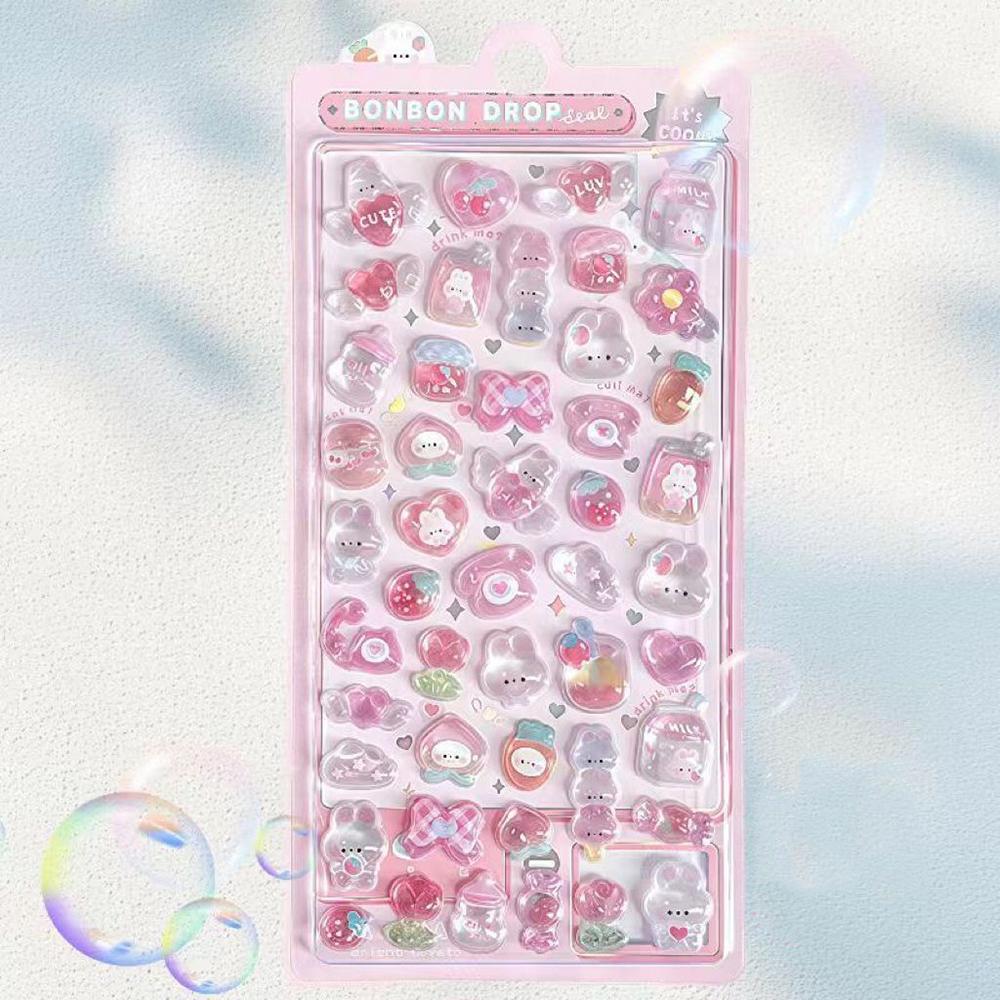 3D Рельефная наклейка Bonbon Капля Печать