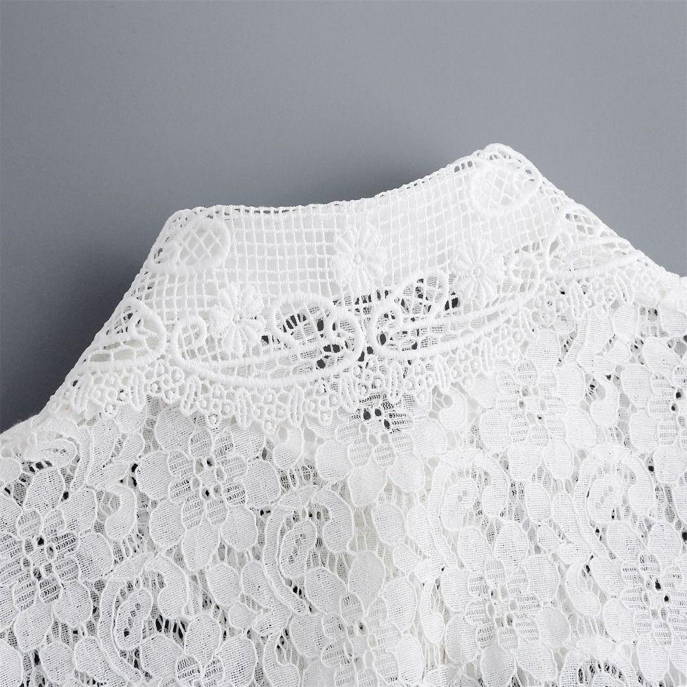Chiffon False Collar Lace Loose Top Coat Cute Clothes Accessories Girl