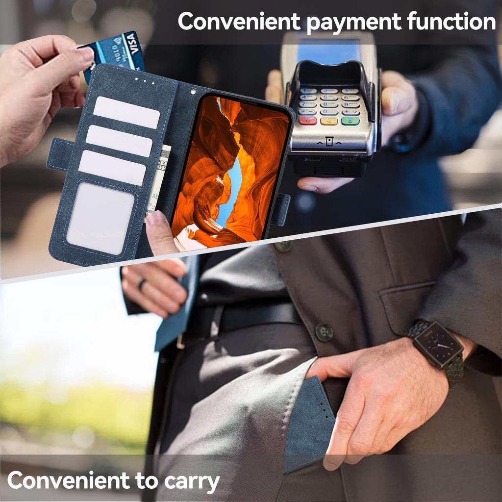 ABEEL For Xiaomi Redmi Note 14S 4G Case PU Leather Folio Stand View RFID Blocking Phone Cover