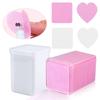 200-Piece Heart-Shaped Nail Polish Remover Pads & Eyelash Glue Cleaning Cotton Pads Set