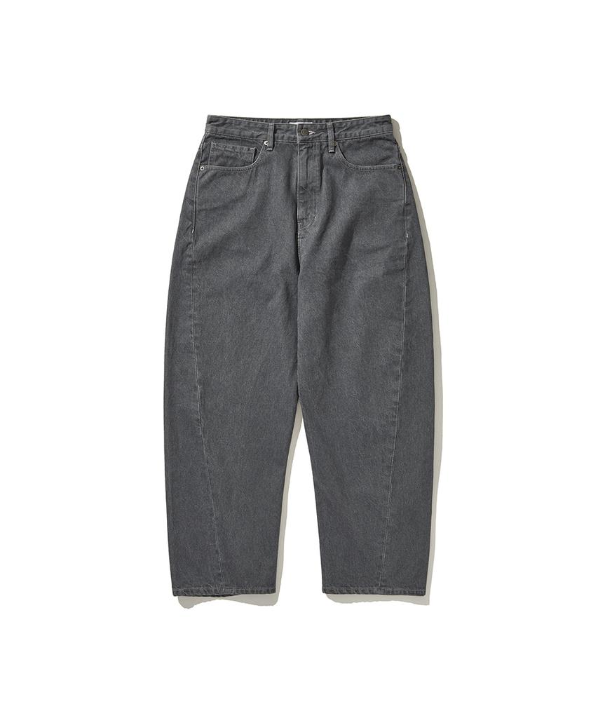 HISHANDER Structured Denim Pants Gray
