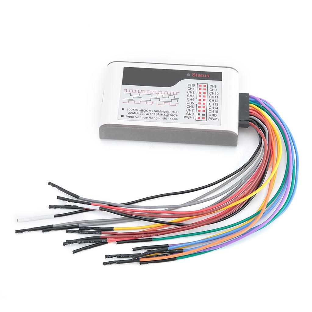 Цифровой логический анализатор, частота дискретизации 100 млн., 16 каналов, регулируемый пороговый выход ШИМ