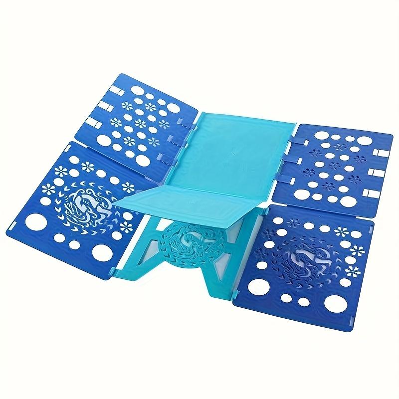 Прочная пластиковая доска для складывания рубашек с 6 цветными папками для белья - Эргономичный дизайн для быстрой сушки, Компактный органайзер для одежды для взрослых