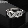 925 Sterling Silver AAA Zircon Heart-shaped Ring Fashion Charm Wedding Jewelry