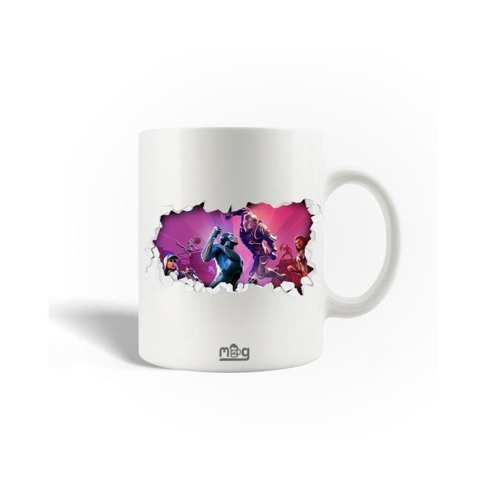 Mug en Céramique - Fortnite - 3D - Blanc - 30cl - Compatible Lave-Vaisselle