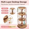 Multi-layer Jewelry Display Stand 43*17.5cm Wooden Necklace Display Stand  Home Dresser Storage