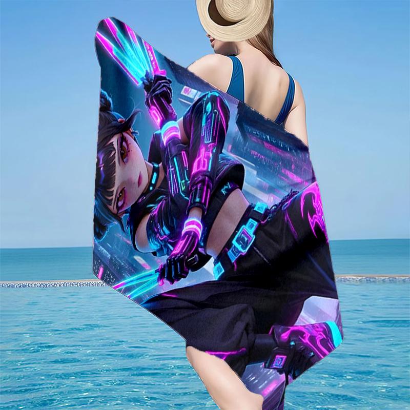 Kpop cartoon Beach Towel, Super Soft Microfiber, Gift for Her/Him, Birthday, for Pool, Beach, Travel, Home Decor Fan gifts