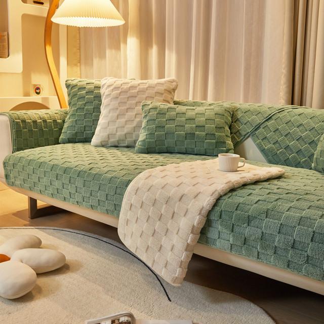 Зимние чехлы для диванов, мягкие плюшевые жаккардовые чехлы для диванов, канапе, висячий чехол для дивана для гостиной, эркер, коврик L-образной формы, декор для дивана