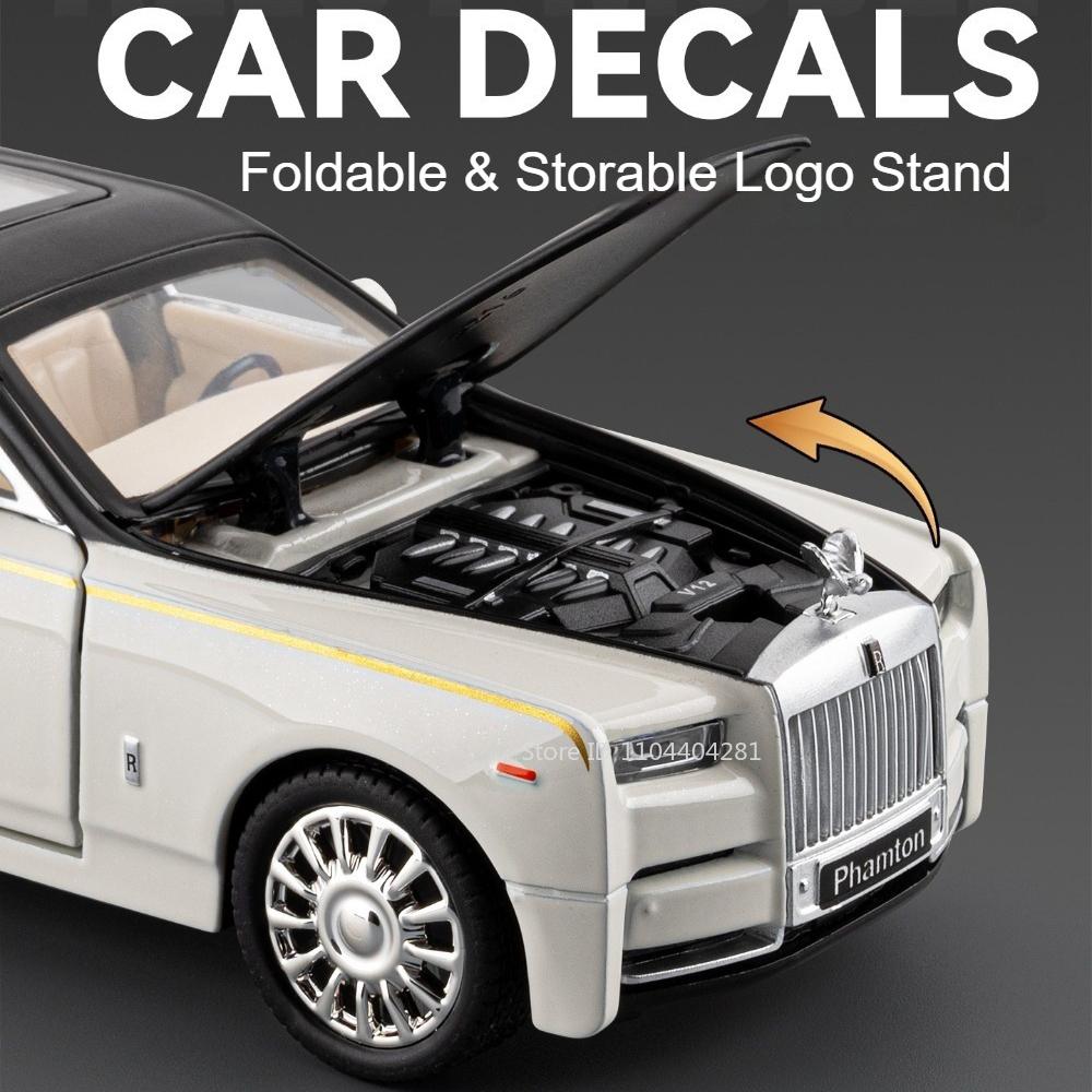 AAZH1 1:32 Rolls Royce Phantom Wraith Toys Car Diecast Alloy Model with Sound Light Pull Back Doors Opened Cars Friend's Birthday Gift
