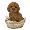 Ubia Bamboo Cage Poodle, Red, 12.5 X 10.5 X 14 Cm, Doll Figurine, Animal Ornament, Garden Decor, Realistic, Cute Dog, H24121-1