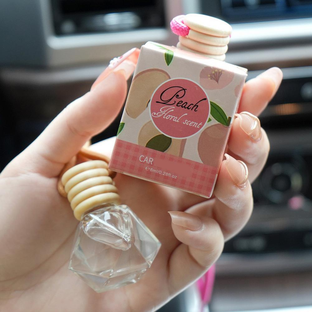 Car Air Hanging Fragrance Oil Diffuser Car Air Freshener Odor Eliminator Long Lasting Aromatherapy Car Decoration 8ml