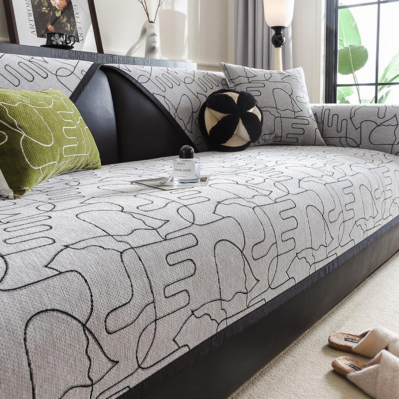 Chenille Sofa Cushion, Universal In All Seasons, Non-Slip And Dirt-Resistant Seat Cushion, Light Luxury And High-End Sofa Cover, Cloth Towel