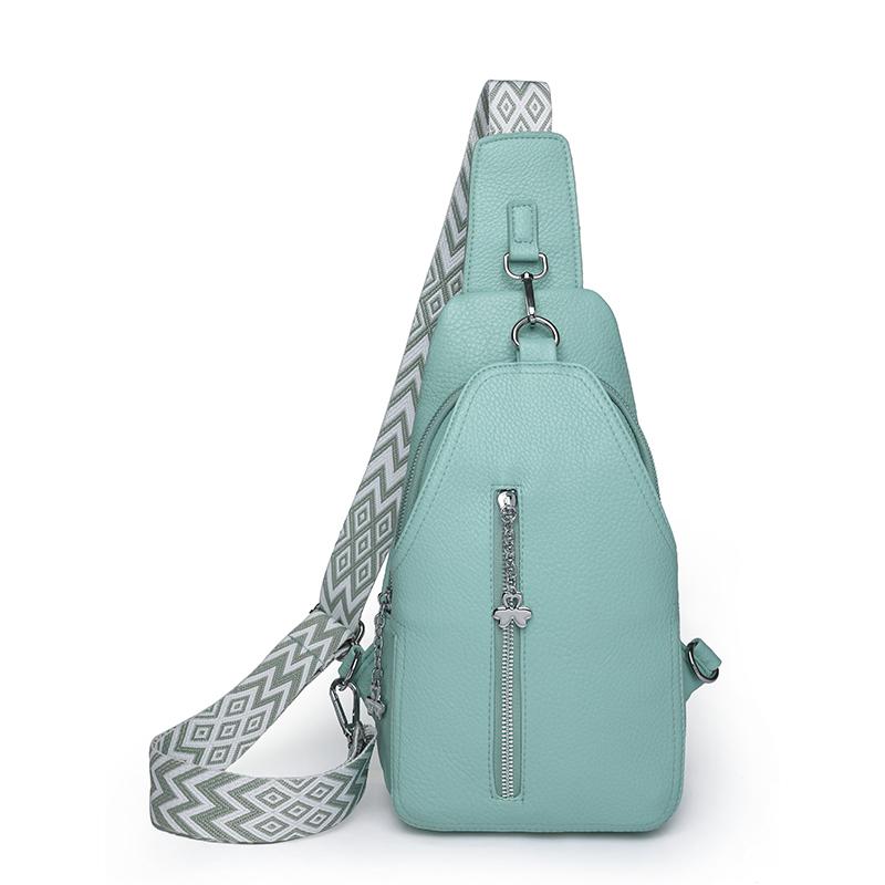 Мягкая кожа Женская нагрудная сумка Большой вместимости Одноплечевая сумка кроссбоди Противоугонная дорожная нагрудная сумка для девушек CLE
