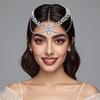 Стразы Невеста Лоб Головная Цепочка Блестящая Тиара для Конкурса Красоты Свадебная Стразовая Повязка на Голову Женщина