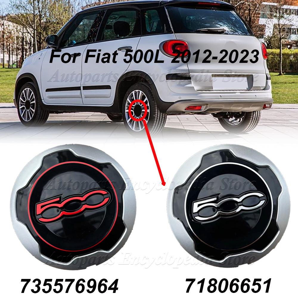 Новое для Fiat 500L 2012-2023 71806651 735574469 Колпачок ступицы колеса Серебристый ободок Красная надпись/Серебристая надпись 735576964