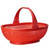 Imitation Bamboo Plastic Fruit & Vegetable Basket - Handheld Outdoor Pickers & Egg Carrier