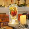 Halloween Light Up Pumpkin In Clear Cloche Handmade Glowing Pumpkin Light for Home Kitchen Mantel Tabletop Indoor Halloween Decoration