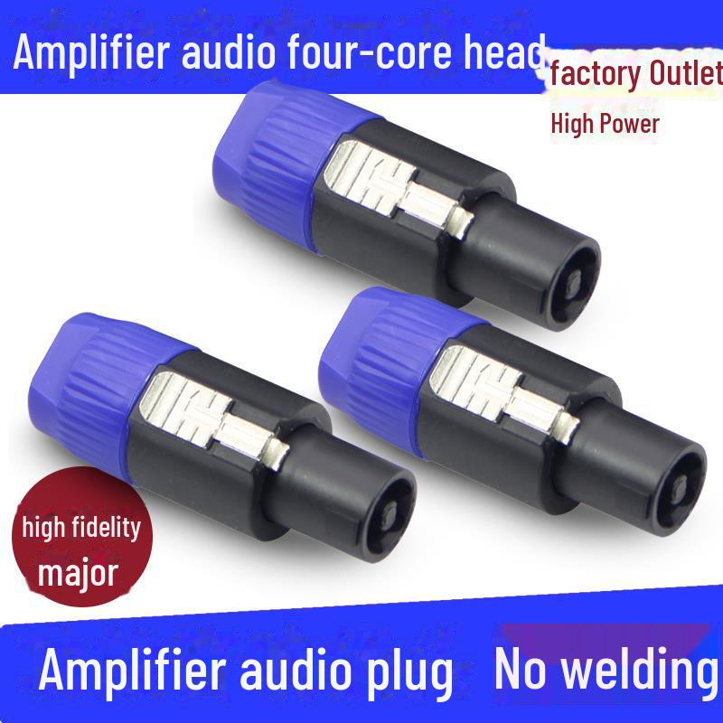 NL4FC Speaker Connector: 4-Core Professional Audio Cable for Power Amplifiers, Ohm Welding-Free