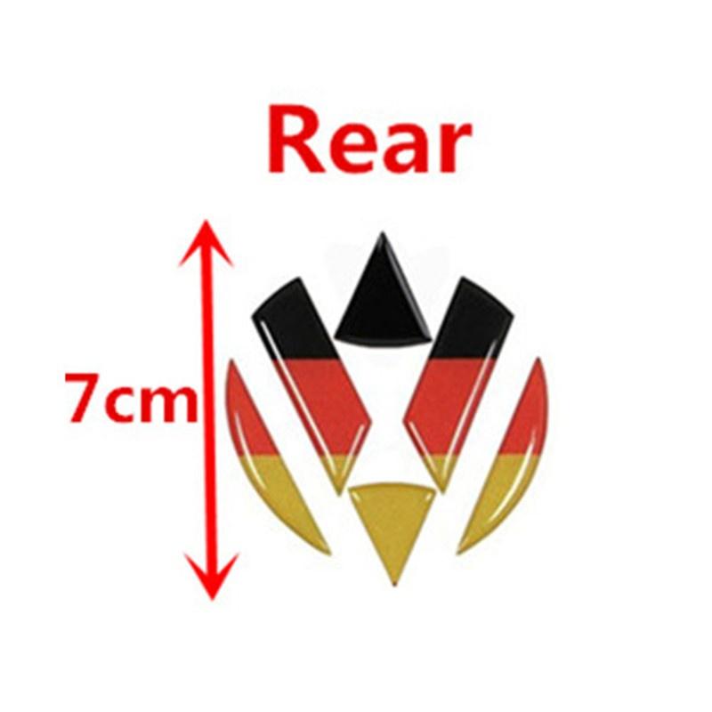 Наклейка на руль автомобиля, наклейка с флагом Германии, эмблема V + W, передняя и задняя эмблема для V + W